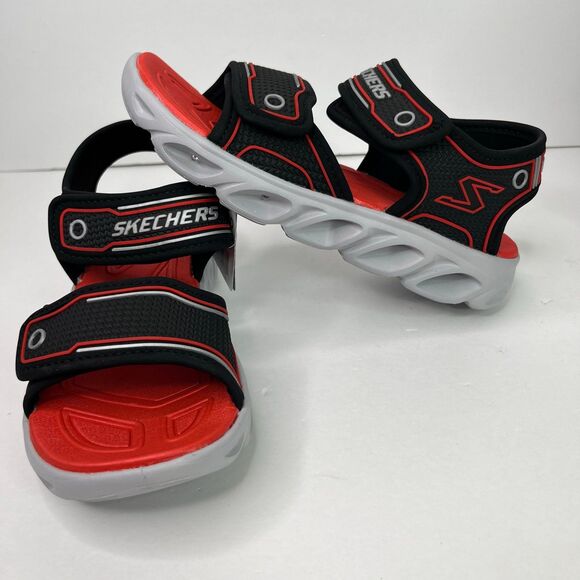 Sketchers Boys Hypno-Splash Light Up Sandals New Size 2 #554 - Picture 6 of 11